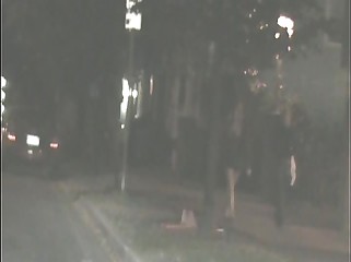 Sexy walk blonde in mini skirt slow motion