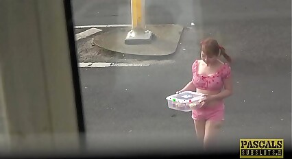 Hardfucked little subslut Cherry English hammered by master